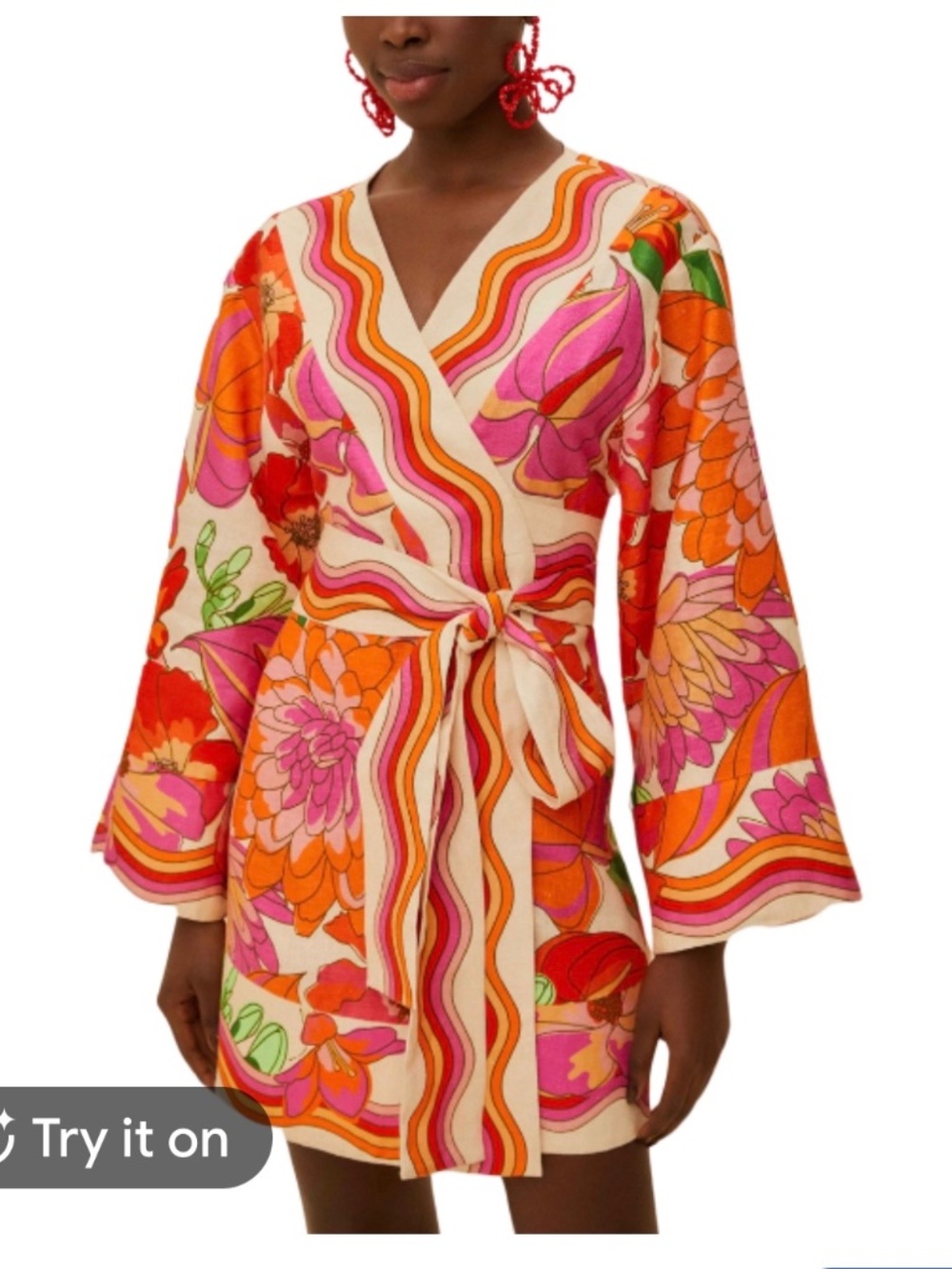 Farm Rio Spring Affair Mini Dress
